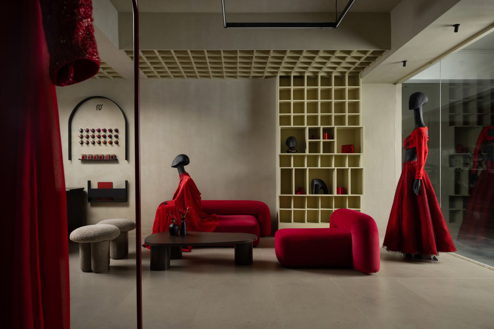 Image may contain Boutique Shop Clothing Glove Adult Person Indoors Furniture Architecture and Building