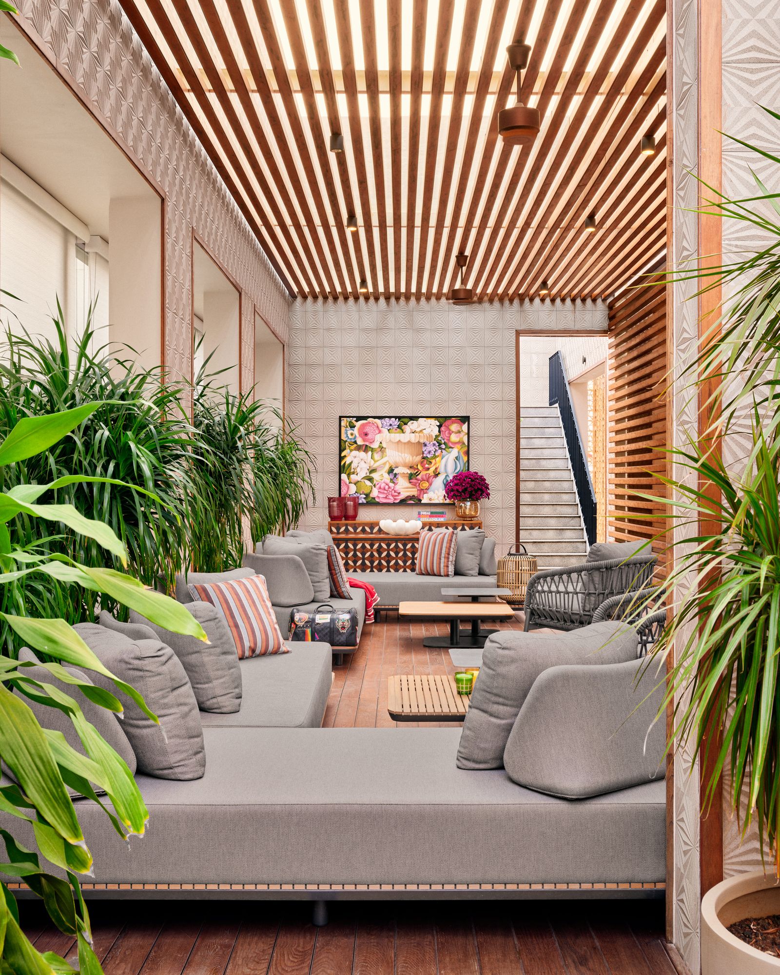 Image may contain Indoors Interior Design Home Decor Plant Architecture Building Furniture Living Room and Room
