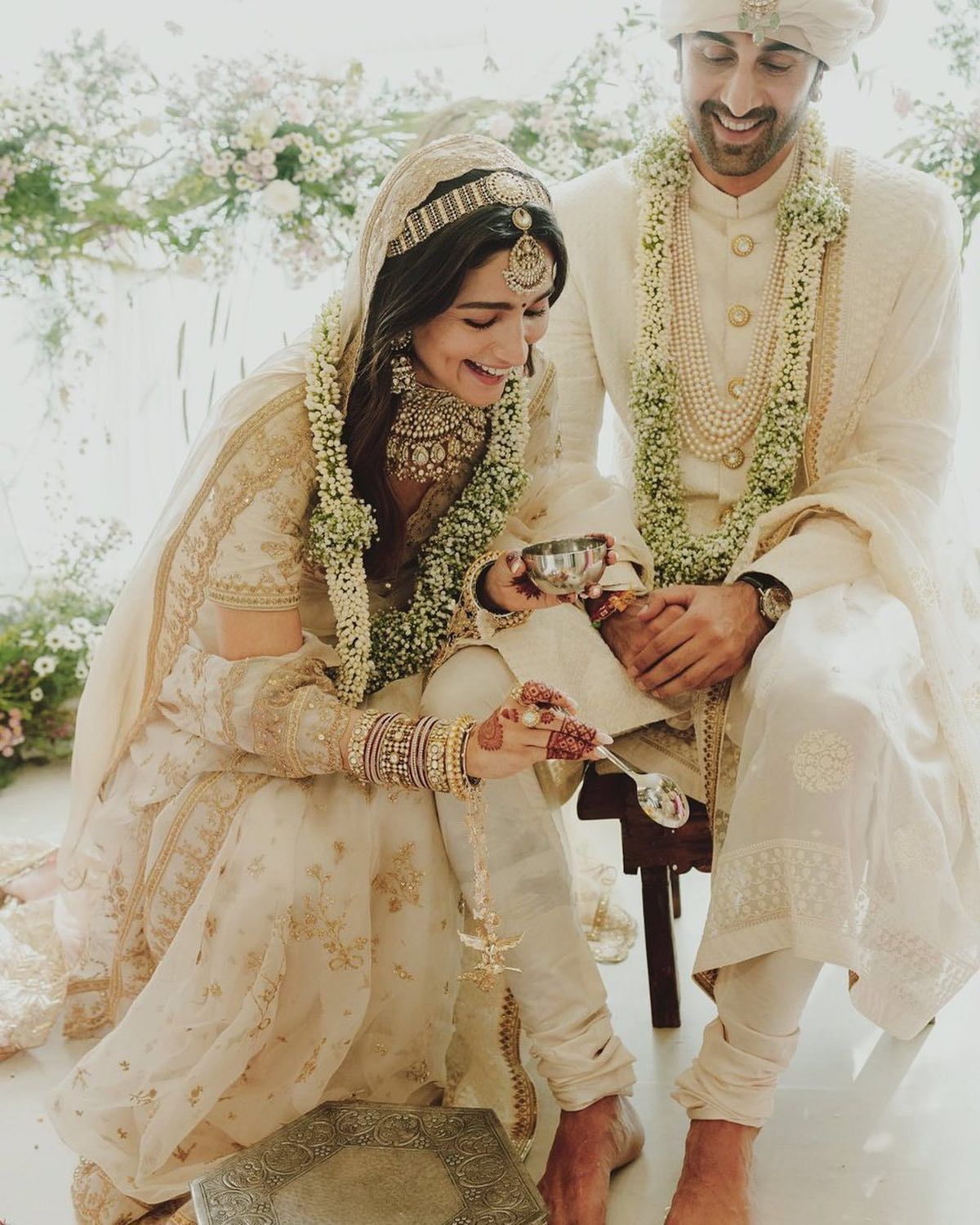 Image may contain Ranbir Kapoor Alia Bhatt Adult Person and Wedding
