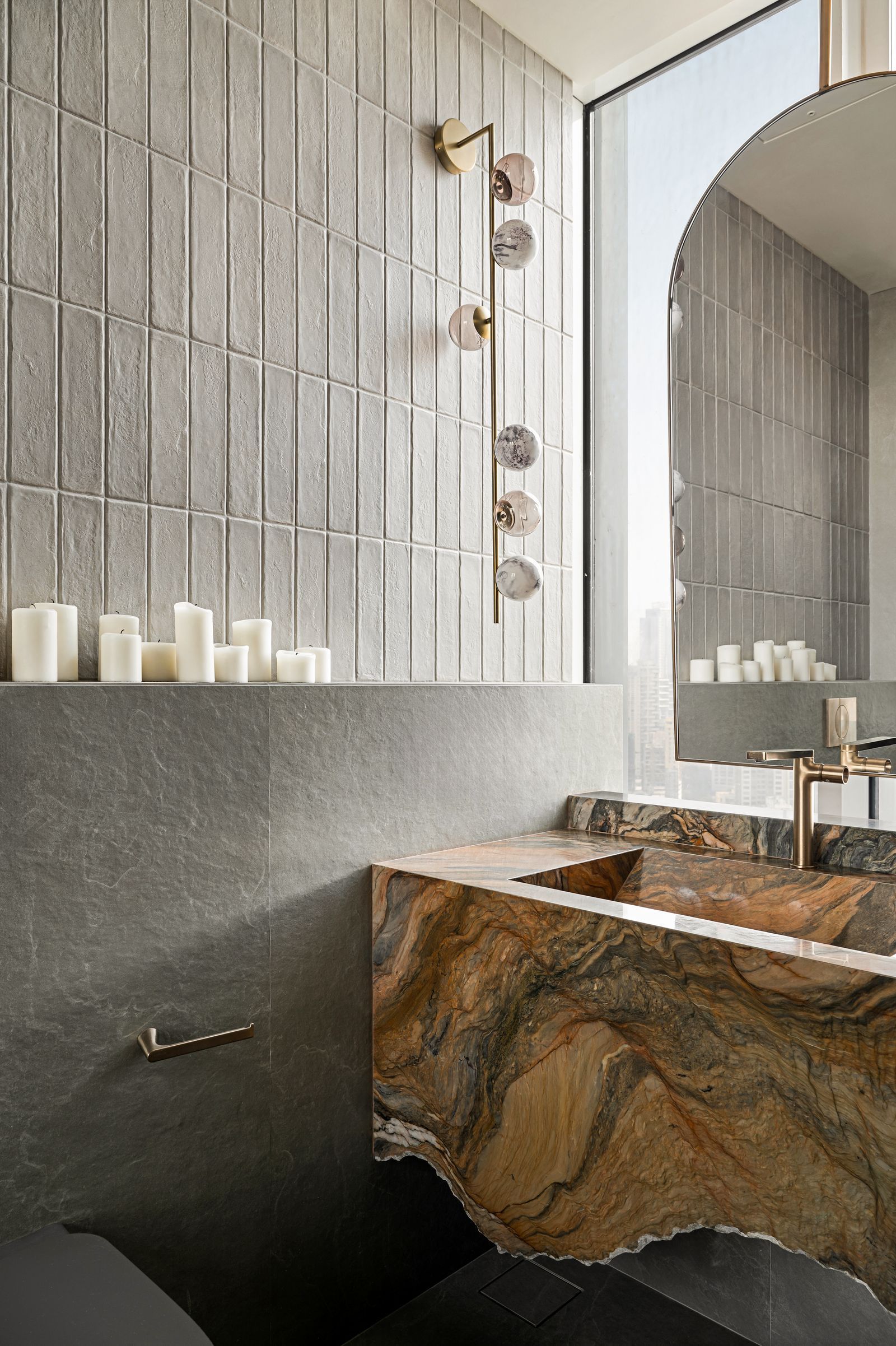 Image may contain Indoors Interior Design Bathing and Candle