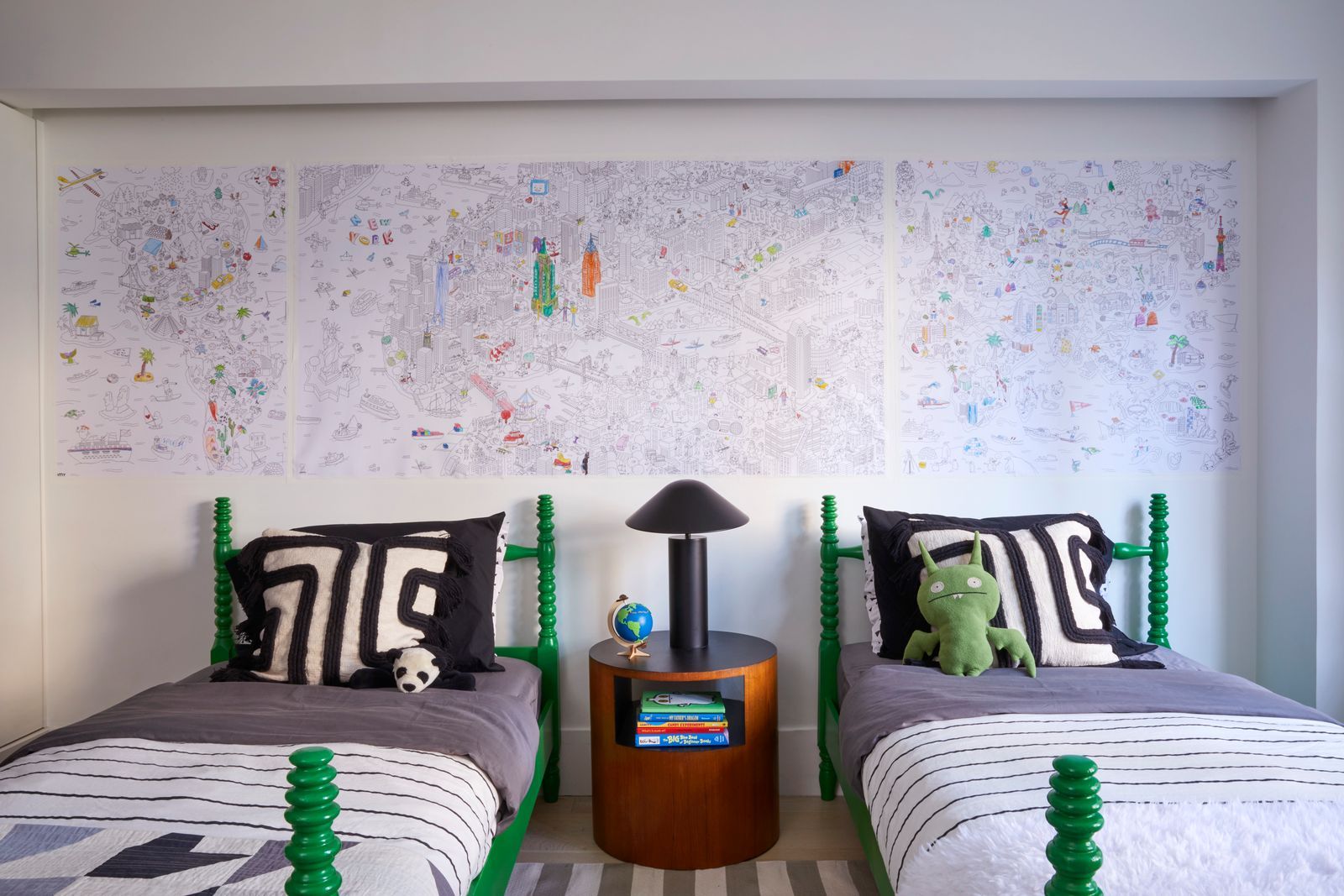 Image may contain Indoors Interior Design Bed Bedroom Dorm Room Furniture Room Lamp Cushion Home Decor and Toy