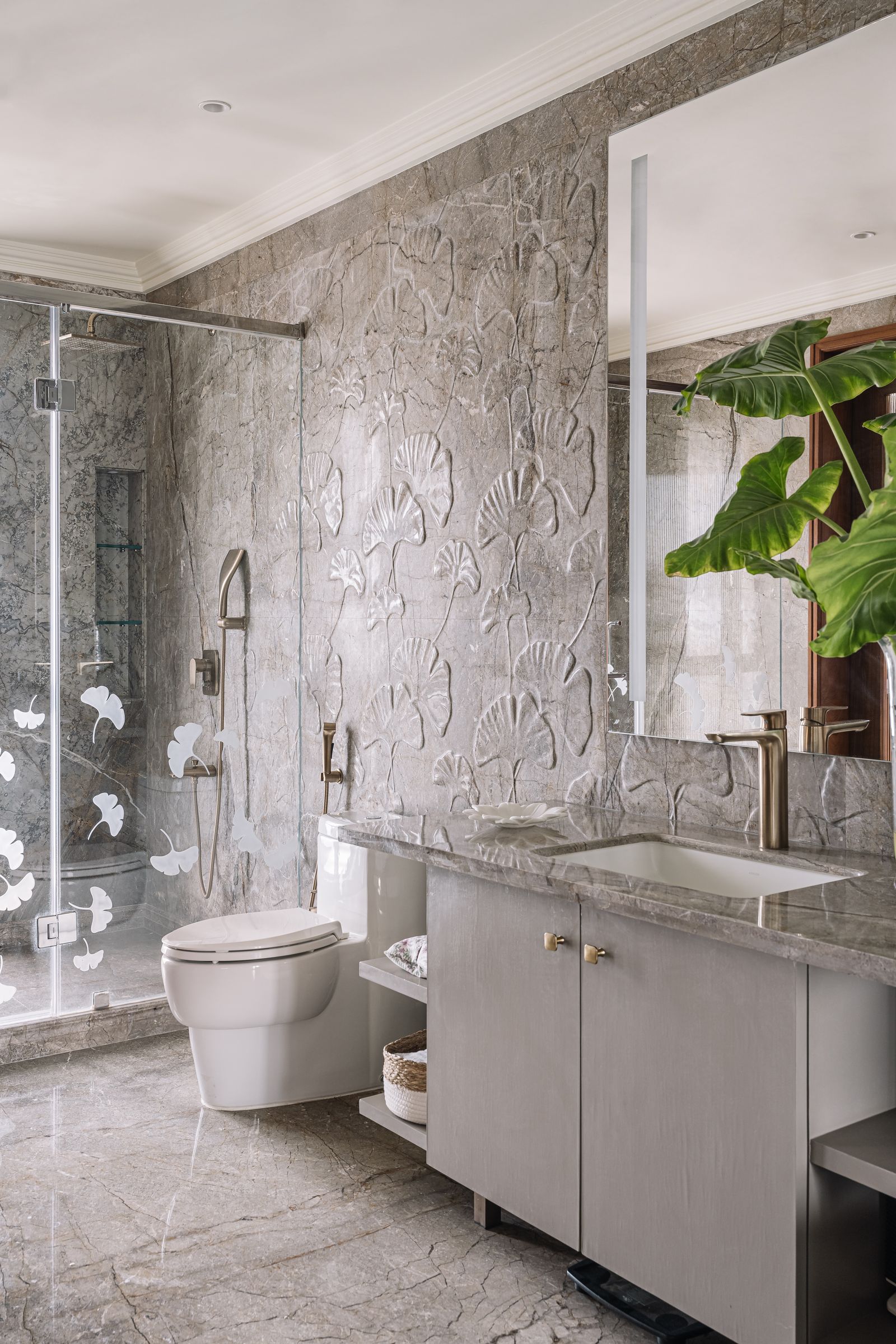 Image may contain Indoors Sink Sink Faucet Interior Design Bathroom Room and Toilet