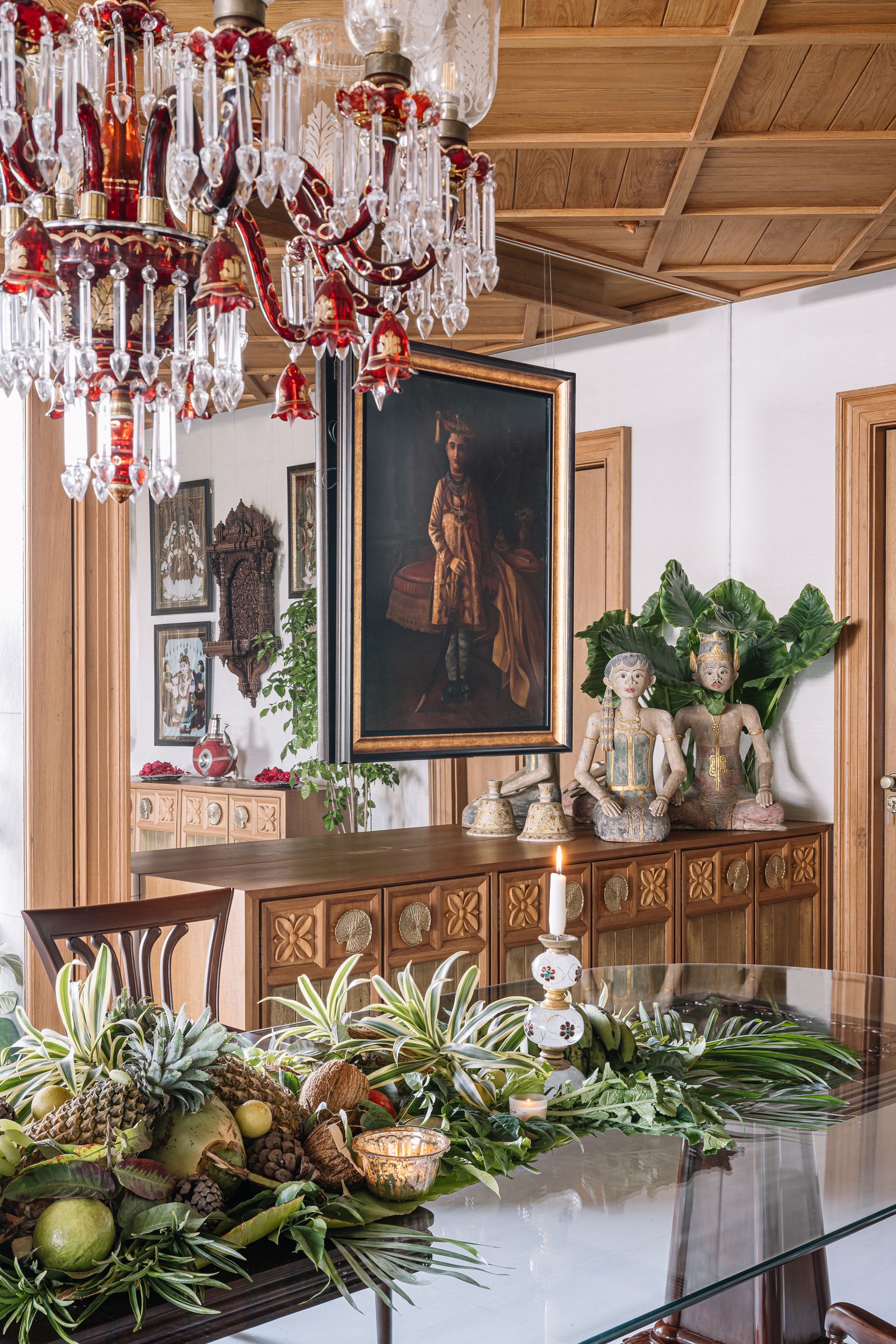 Image may contain Art Painting Chair Furniture Baby Person Food Fruit Plant Produce Pineapple and Candle