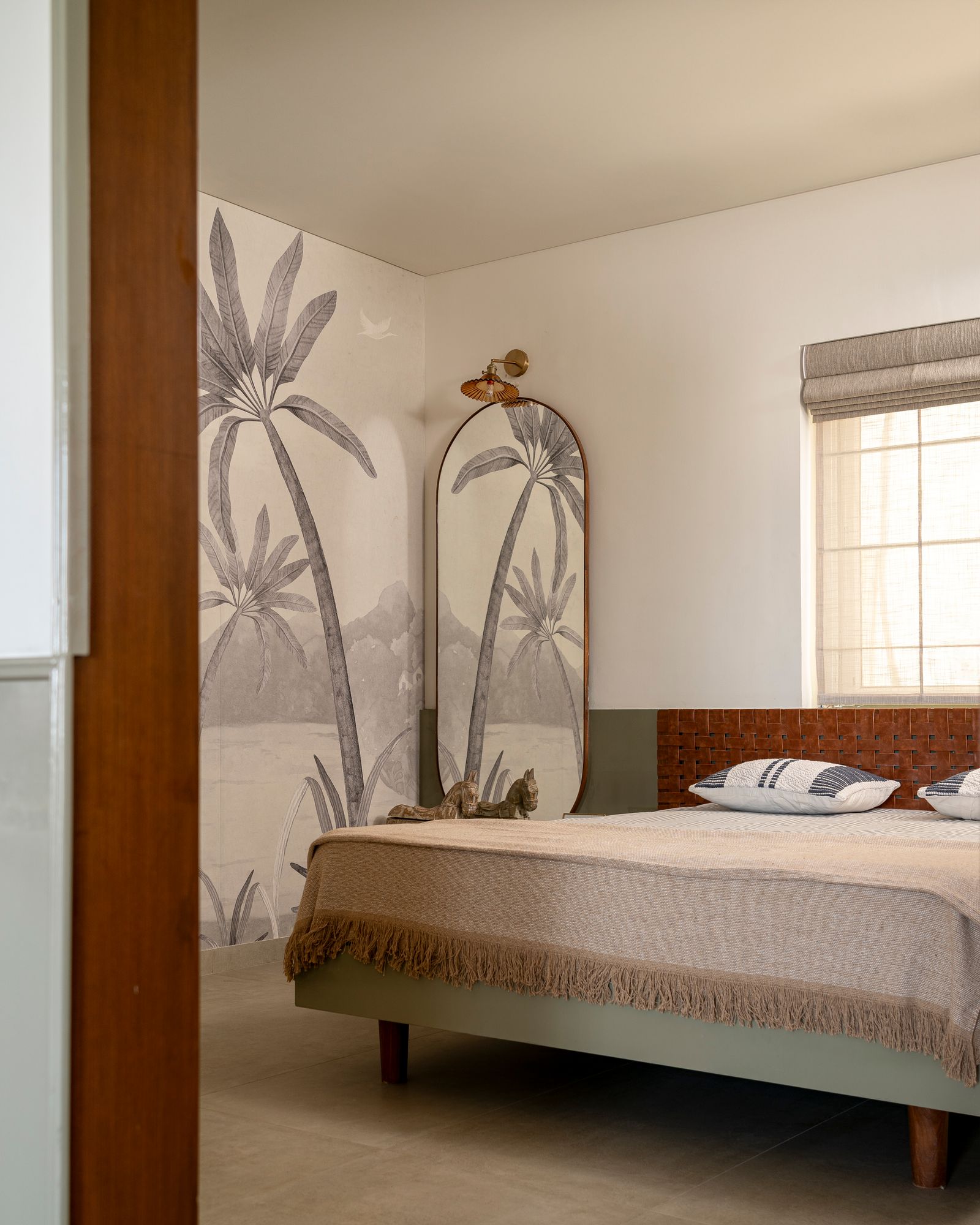 Image may contain Indoors Interior Design Bed Furniture Lamp Bedroom Room and Home Decor