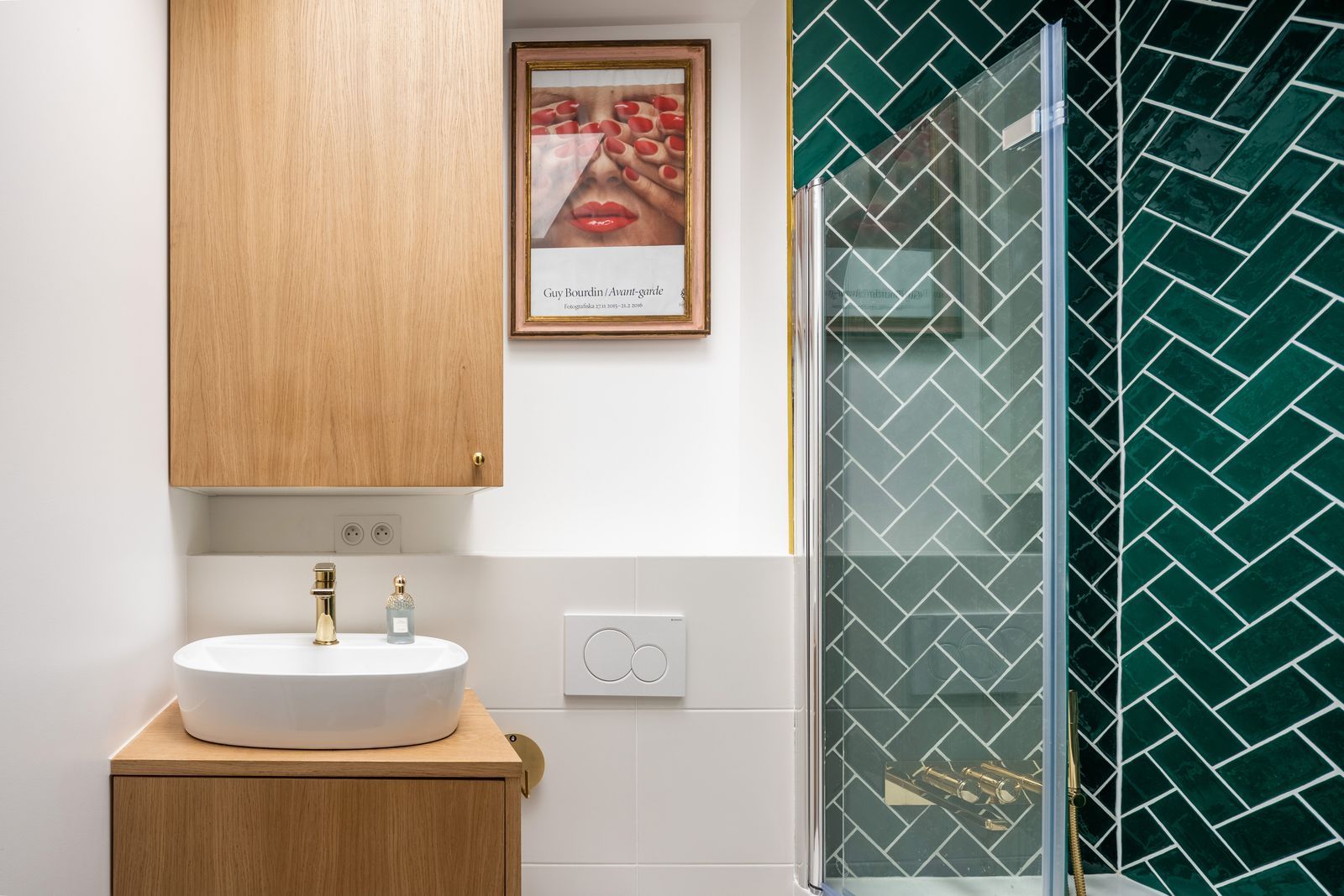 Image may contain Indoors Interior Design Sink Sink Faucet Art and Painting