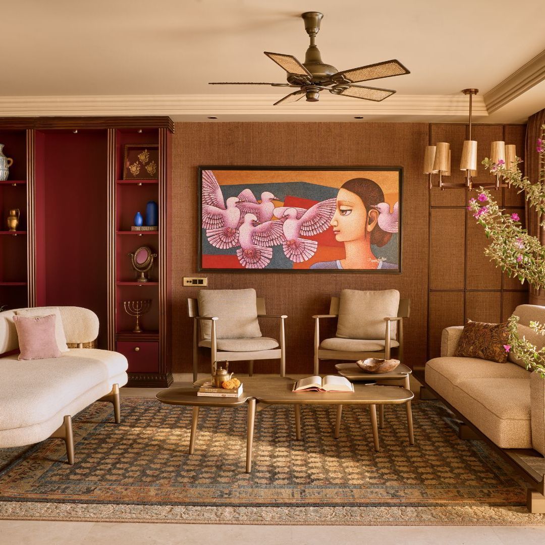 This art-filled vernacular modern home in Gurgaon is warm, layered, and tactile
