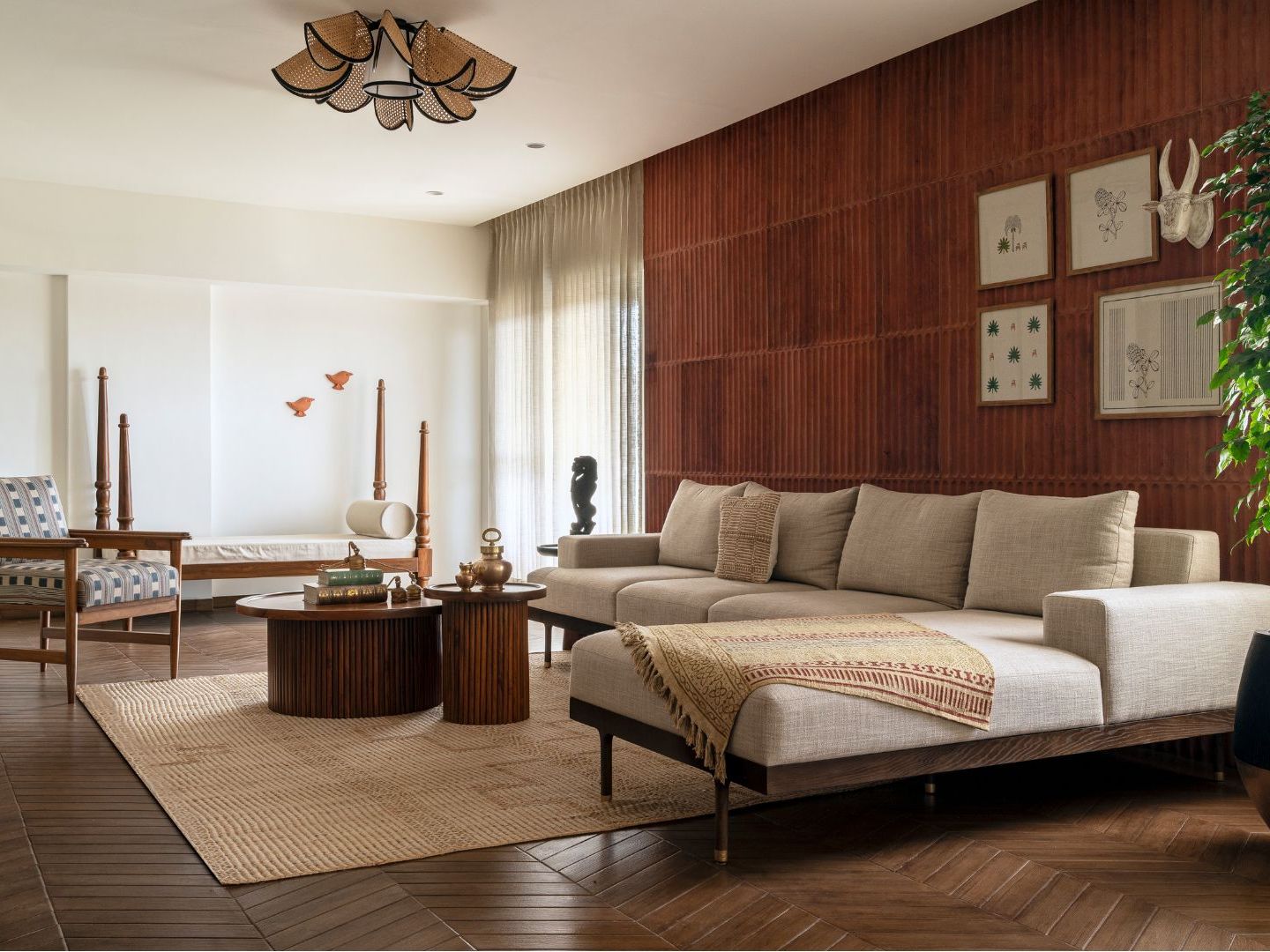 This Vastu-compliant apartment in Coimbatore draws inspiration from old Tamil homes